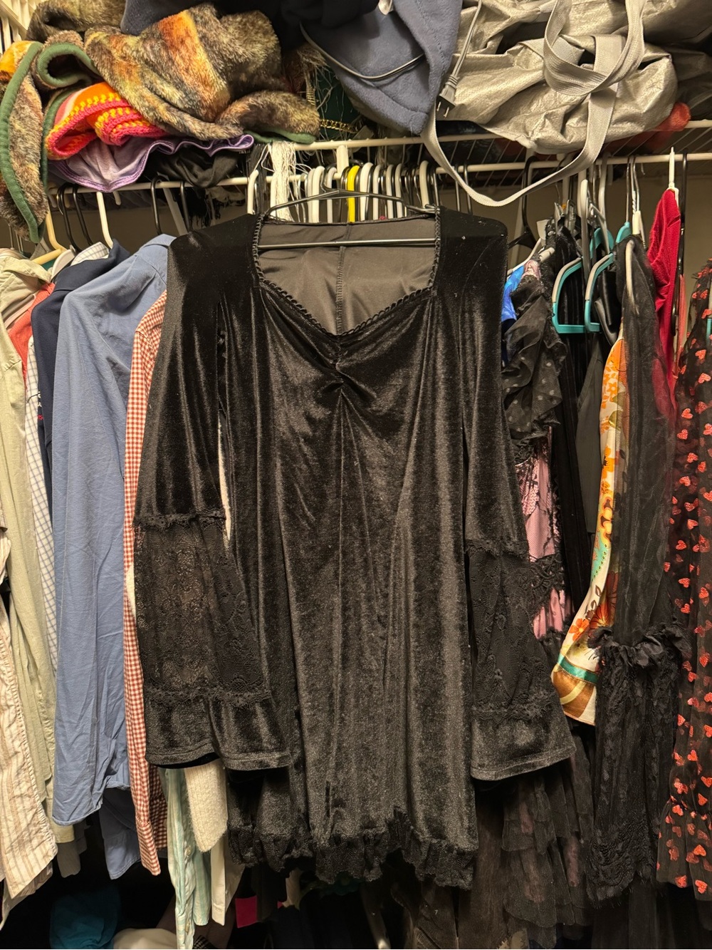 Goth velvet dress